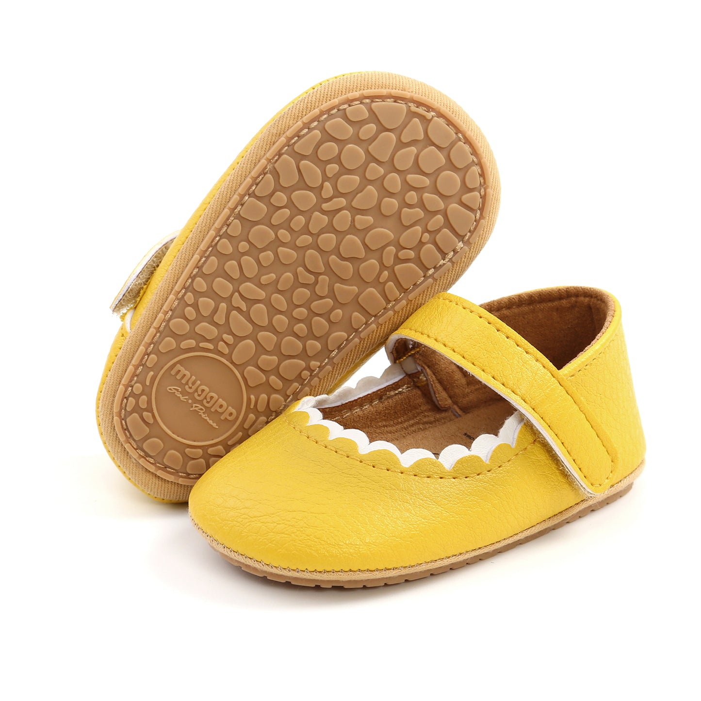 Newborn Baby Princess Shoes - Soft Prewalker Shoes with Hook & Loop (0-18M)