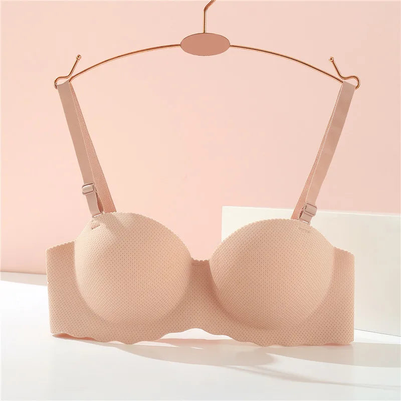 Women's A B Cup Push Up Bra 1/2 Cup Bra Soft Wireless Bralette Breathable Bras