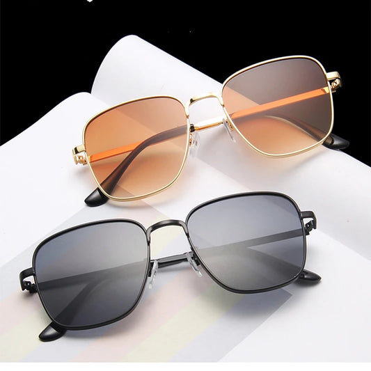 Oversized Square Sunglasses - UV400 Protection Anti-Reflective Mirror Lenses