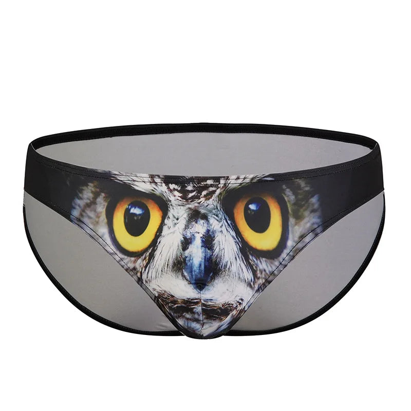 Men's Underwear 3D Animal Printing Briefs Underwear