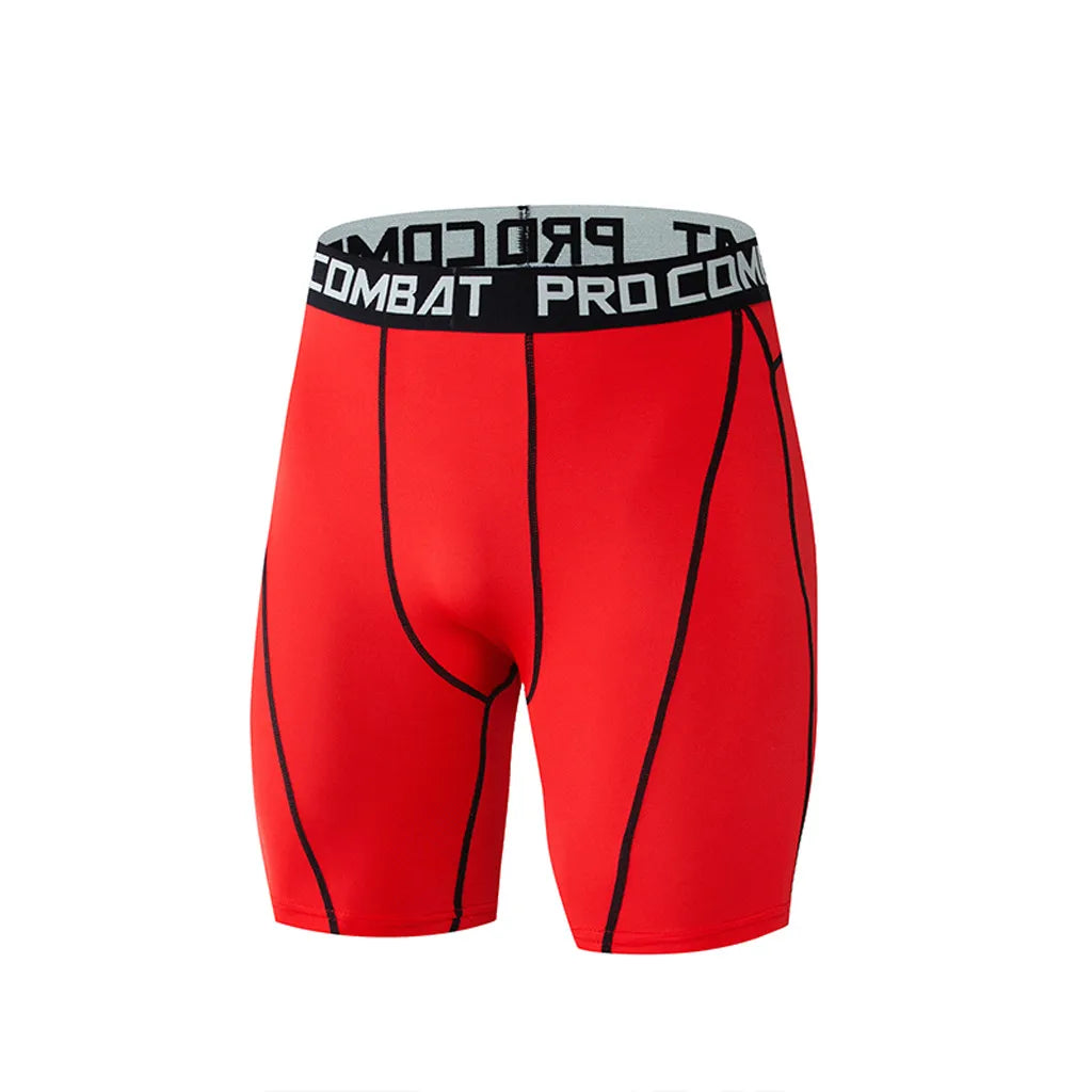 Men' Bodybuilding Shorts Fitness Workout Inseam Gym Elastic Compression Tights Leggings