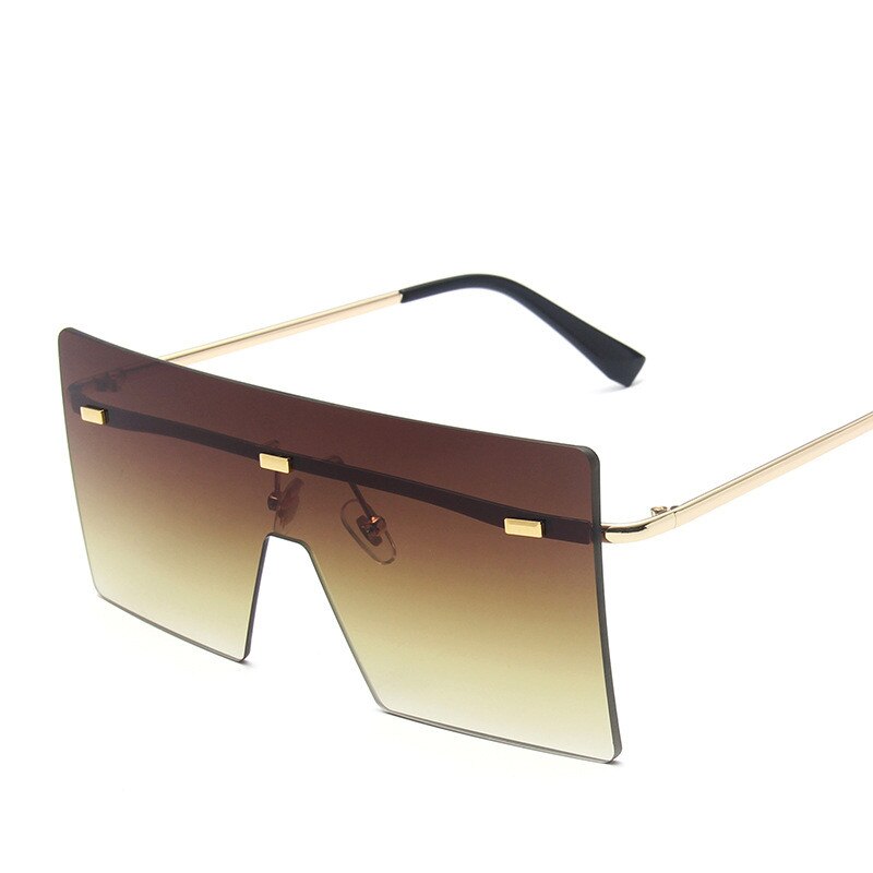 Unisex Classic Rimless Oversized Sunglasses Uv400