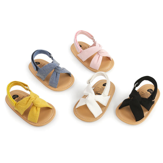 0-18M Summer Newborn Baby Girls Sandals  Soft Sole Shoes