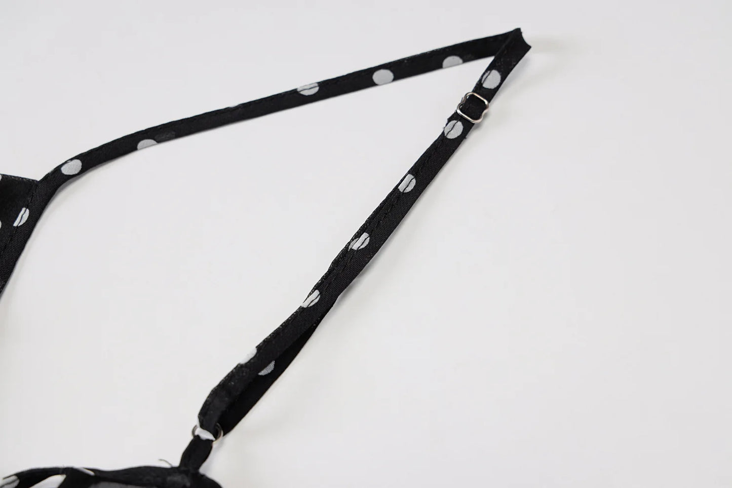 Women's Spaghetti Strap Polka Dot Maxi Backless  Mesh See Through Dress