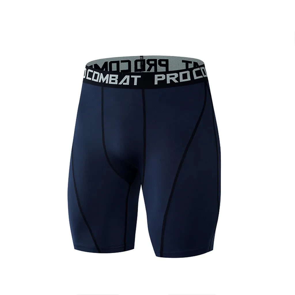 Men' Bodybuilding Shorts Fitness Workout Inseam Gym Elastic Compression Tights Leggings