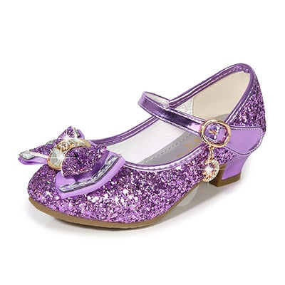 Girls Flower Glitter Butterfly Knot Shoes