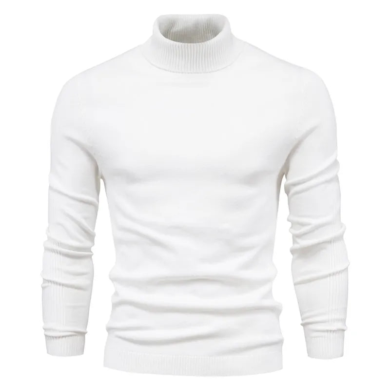 Men's Sweaters Casual Thick Pullover Slim Fit Turtleneck Sweater