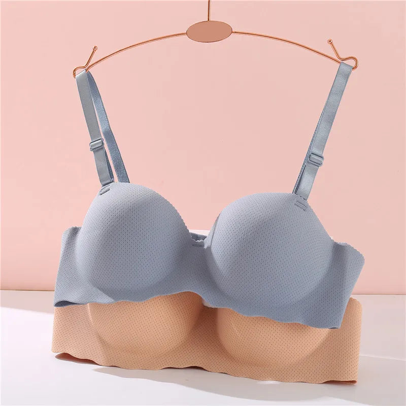 Women's A B Cup Push Up Bra 1/2 Cup Bra Soft Wireless Bralette Breathable Bras