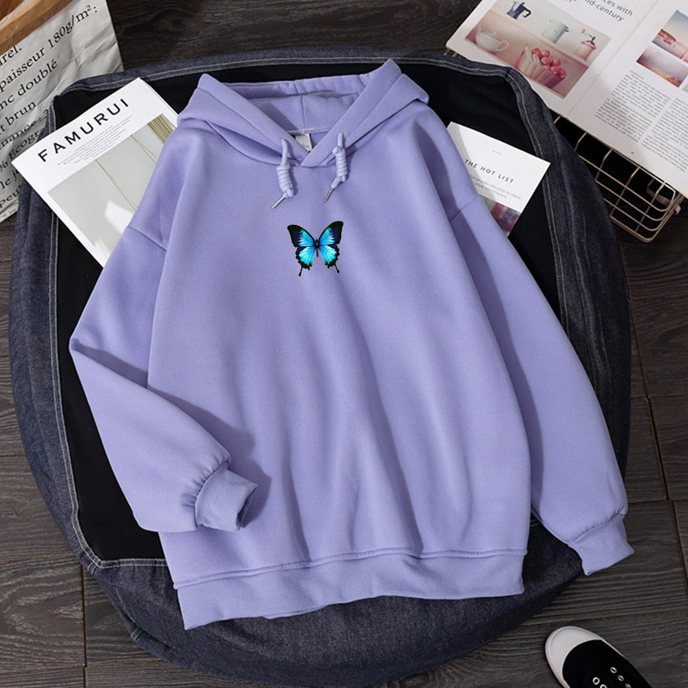 Women's Butterfly Print Hoodies