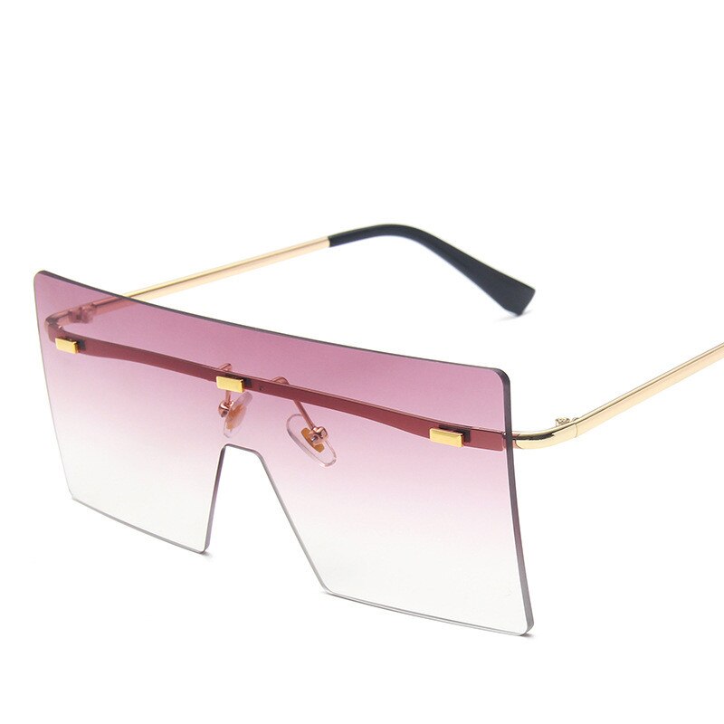 Unisex Classic Rimless Oversized Sunglasses Uv400