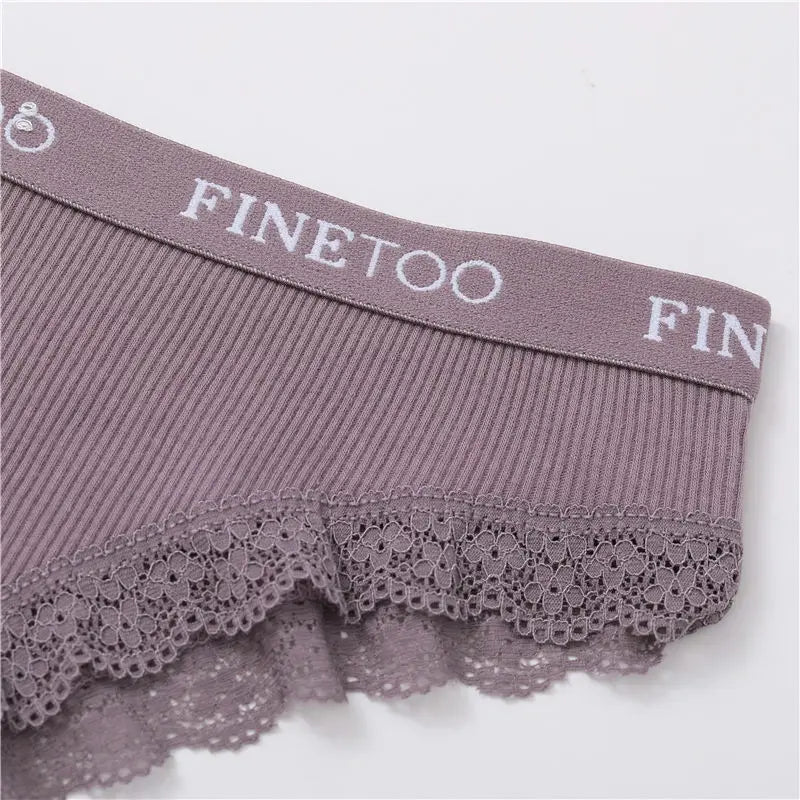 Women's Cotton Lace Low Waist Underwear Thongs G-String Lingerie