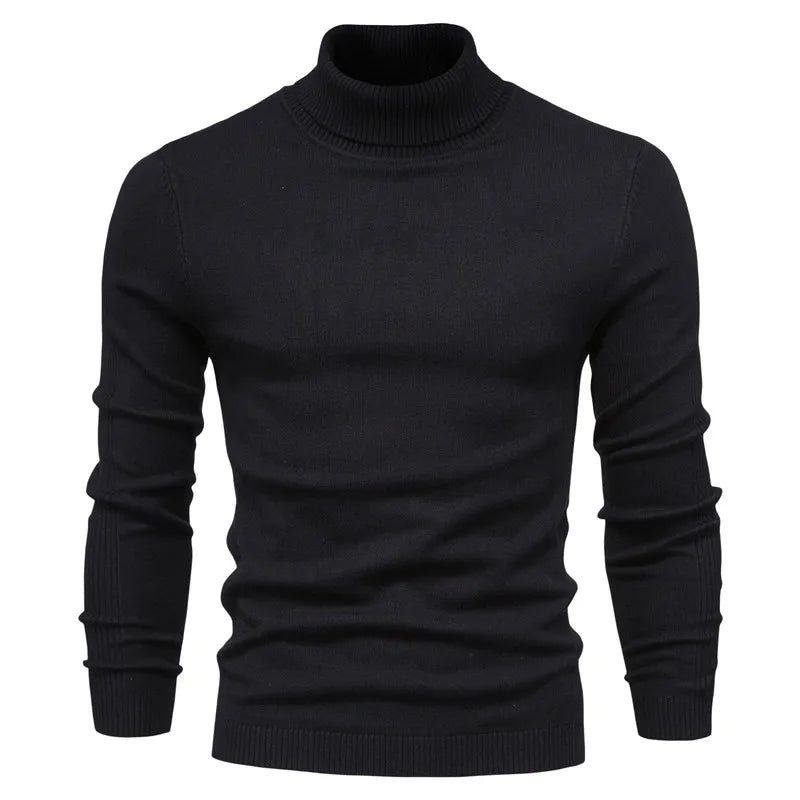 Men's Sweaters Casual Thick Pullover Slim Fit Turtleneck Sweater