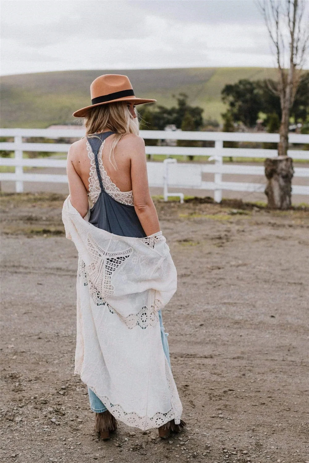 Women's Self Belted Long Lace Kimono Dress Bikinis Cover ups Beach Wear SwimSuit Cover Up robe