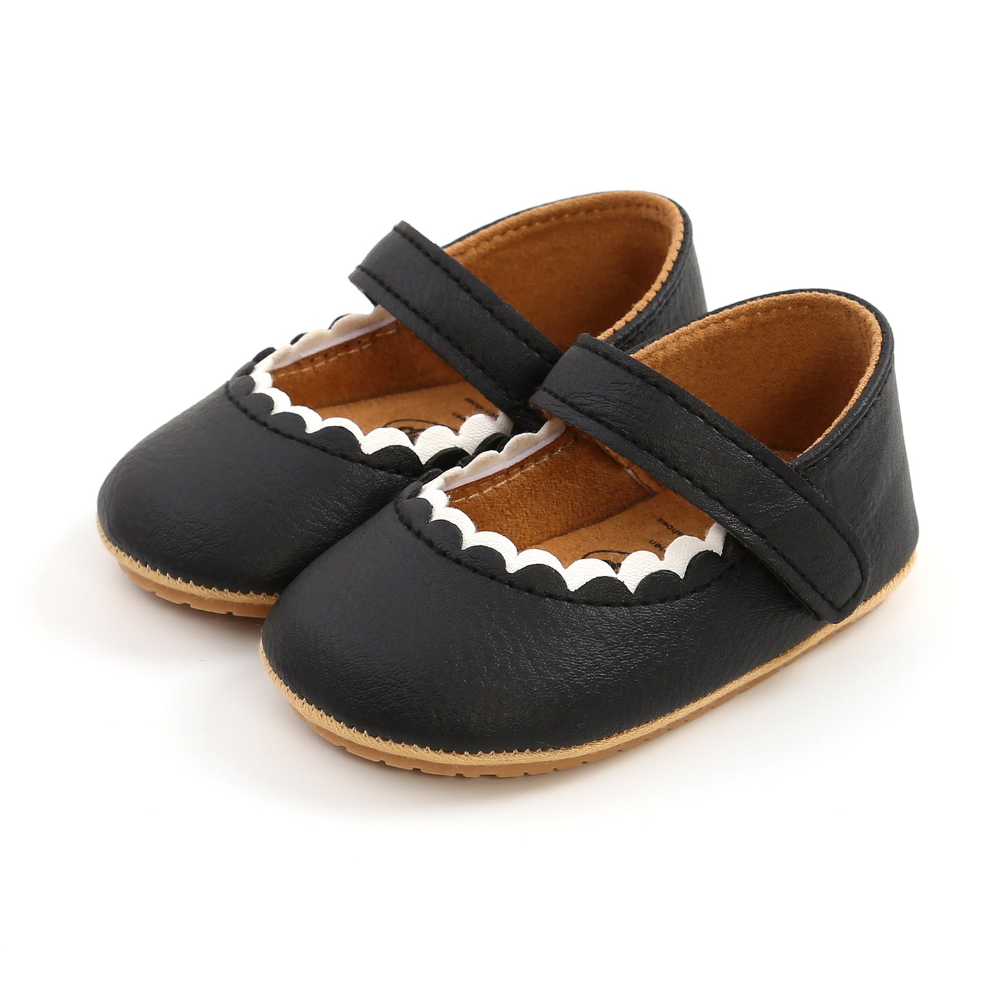 Newborn Baby Princess Shoes - Soft Prewalker Shoes with Hook & Loop (0-18M)