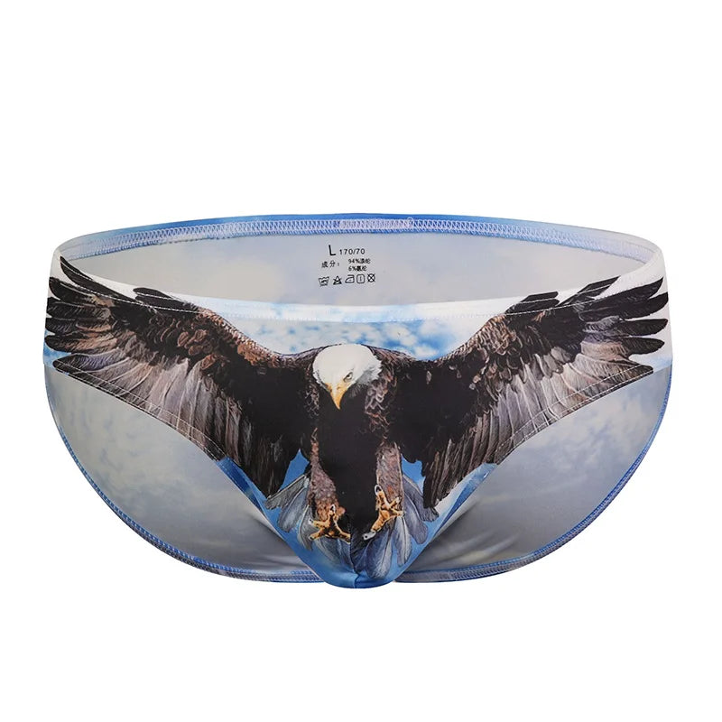 Men's Underwear 3D Animal Printing Briefs Underwear
