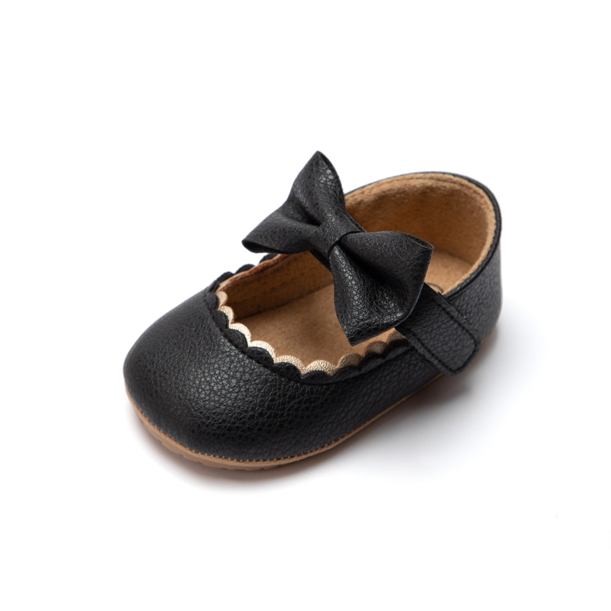 Baby, Toddler Bowknot Non-slip Rubber Soft-Sole Flat PU Shoes