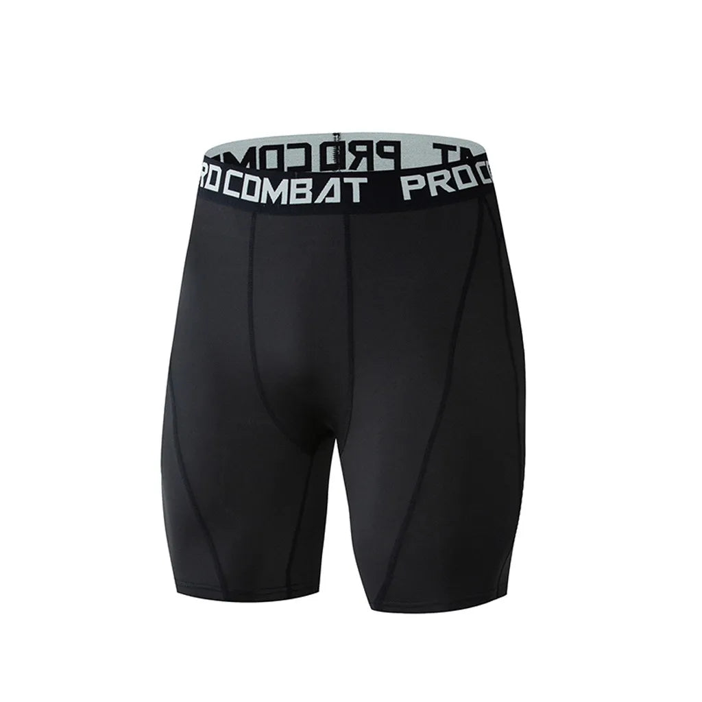 Men' Bodybuilding Shorts Fitness Workout Inseam Gym Elastic Compression Tights Leggings