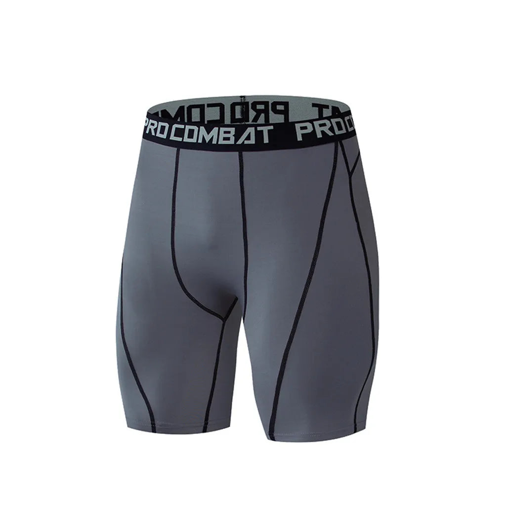 Men' Bodybuilding Shorts Fitness Workout Inseam Gym Elastic Compression Tights Leggings