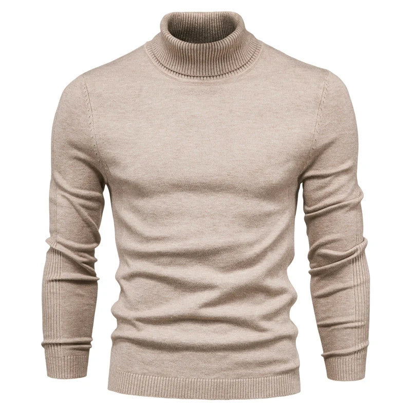 Men's Sweaters Casual Thick Pullover Slim Fit Turtleneck Sweater
