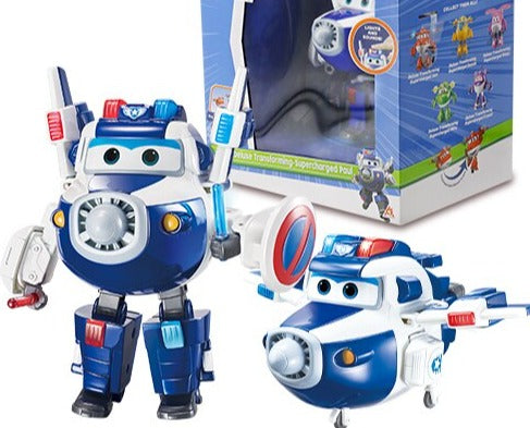 Children's Super Wings 6" Supercharged Deluxe Transforming Robot Toy
