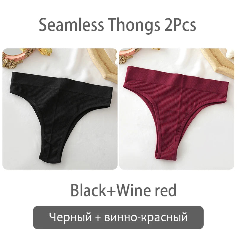 Women's Seamless Thong Underwear - Low Waist G-String Lingerie