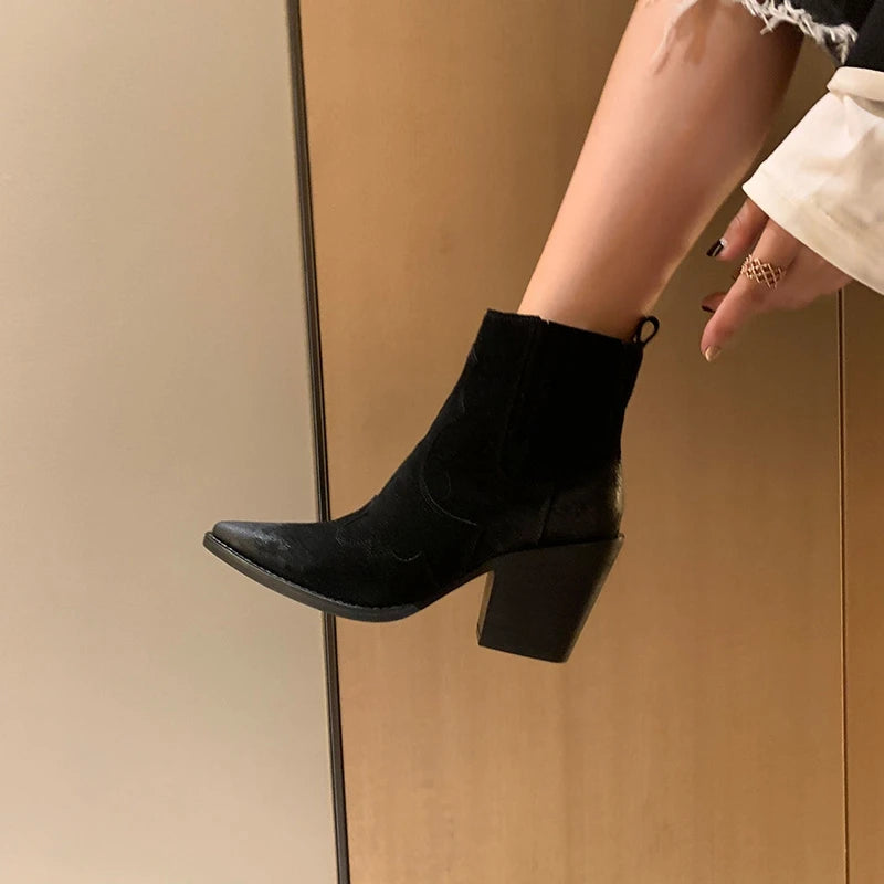 Women Western Ankle Boots