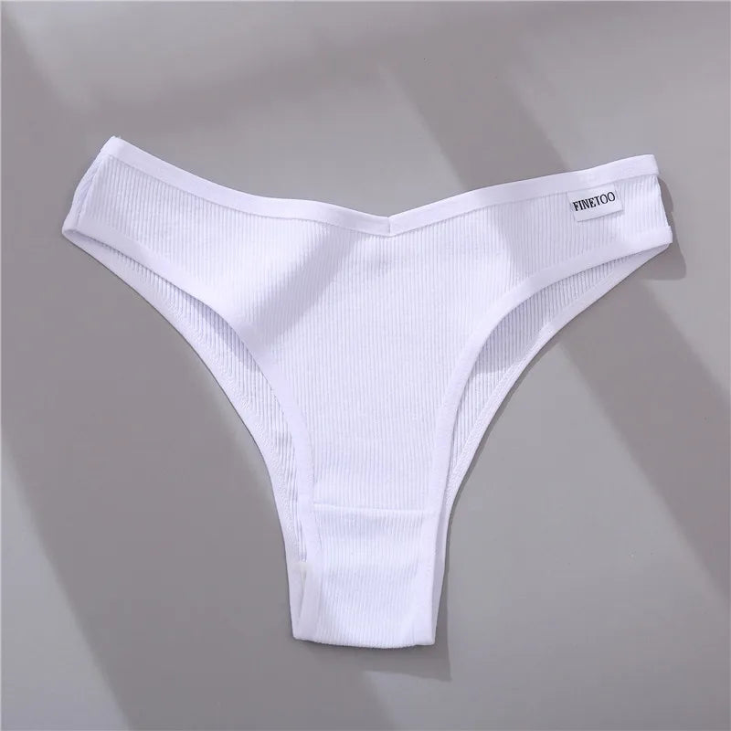Women's Cotton Underwear Set - 5 Pack Brazilian Low-Rise T-Back Panties