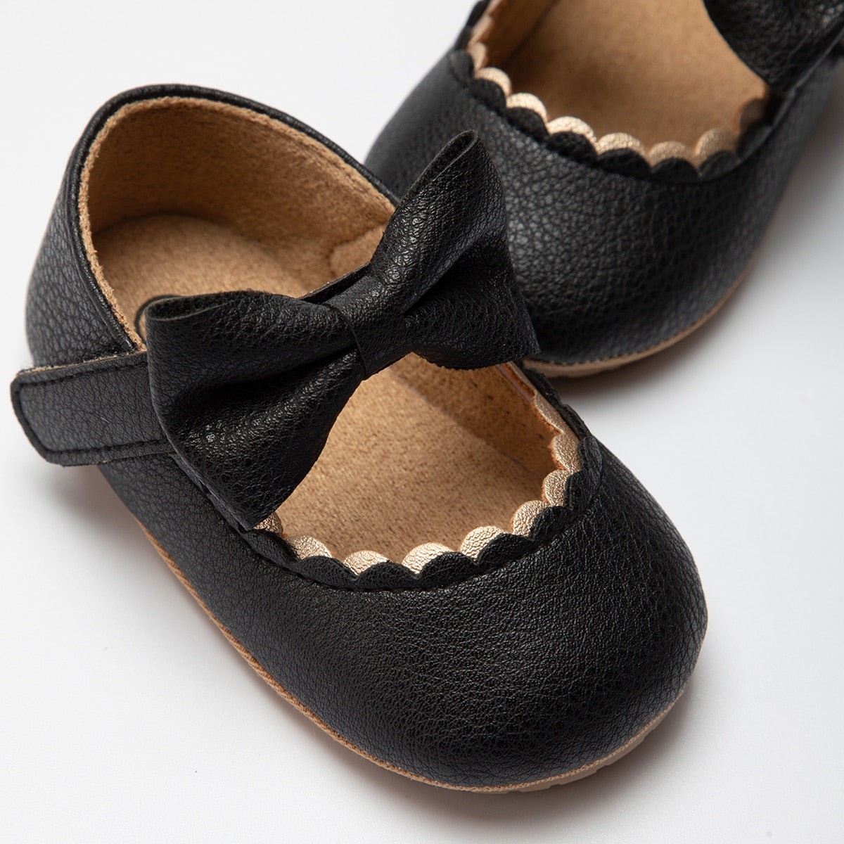 Baby, Toddler Bowknot Non-slip Rubber Soft-Sole Flat PU Shoes