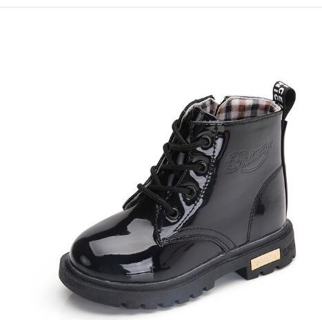 Children's PU Leather Waterproof Boots