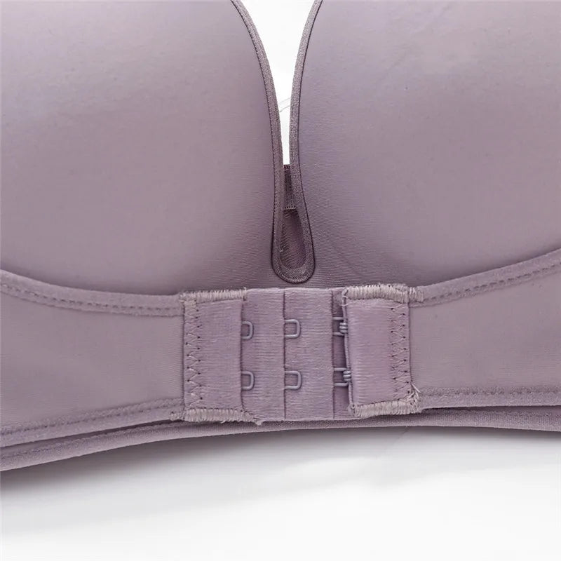 Front Closure Push Up Bra - Women Brassiere Strapless Seamless Bralette ABC Cup
