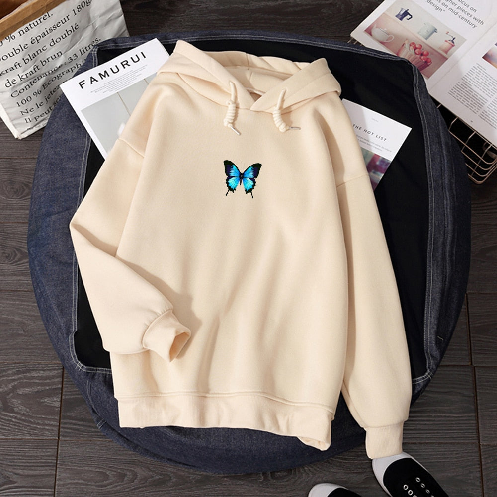 Women's Butterfly Print Hoodies