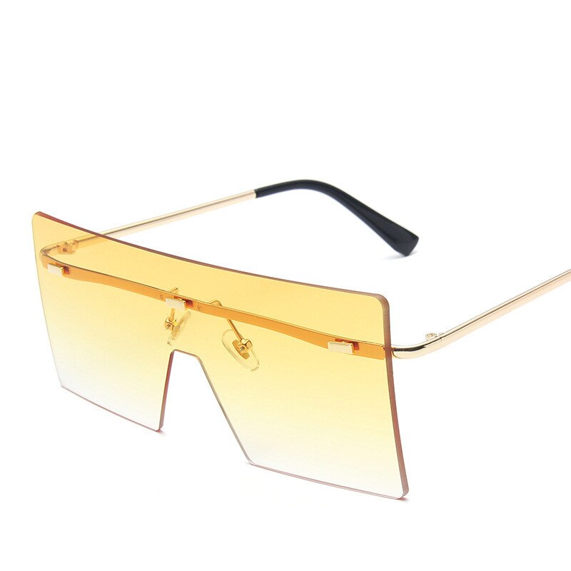 Unisex Classic Rimless Oversized Sunglasses Uv400