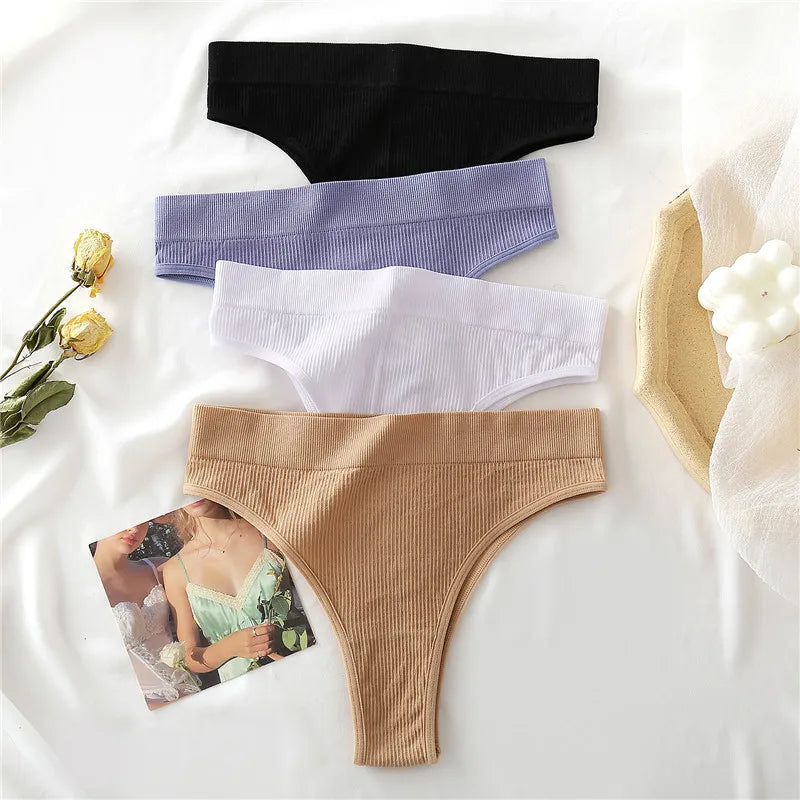 Women's Seamless Thong Underwear - Low Waist G-String Lingerie