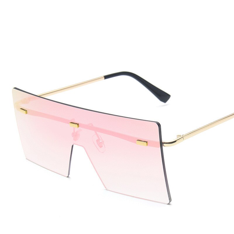 Unisex Classic Rimless Oversized Sunglasses Uv400