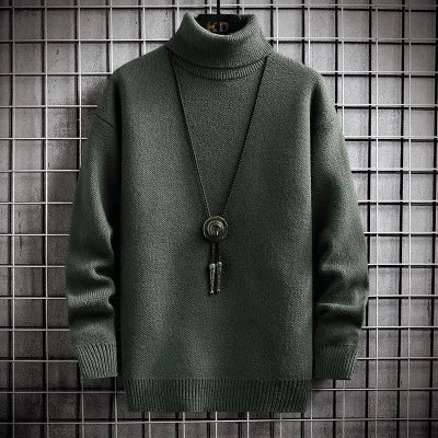 Men's Turtleneck Pullover Knitted Sweater