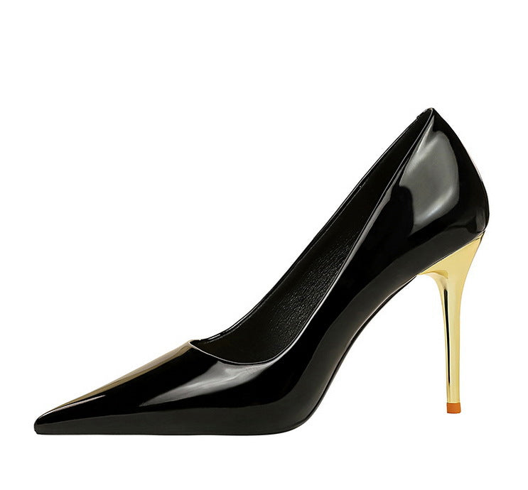 Women's Pumps Patent Leather Shoes Stiletto Heels