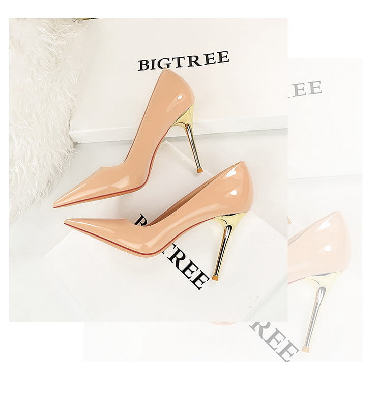 Women's Pumps Patent Leather Shoes Stiletto Heels