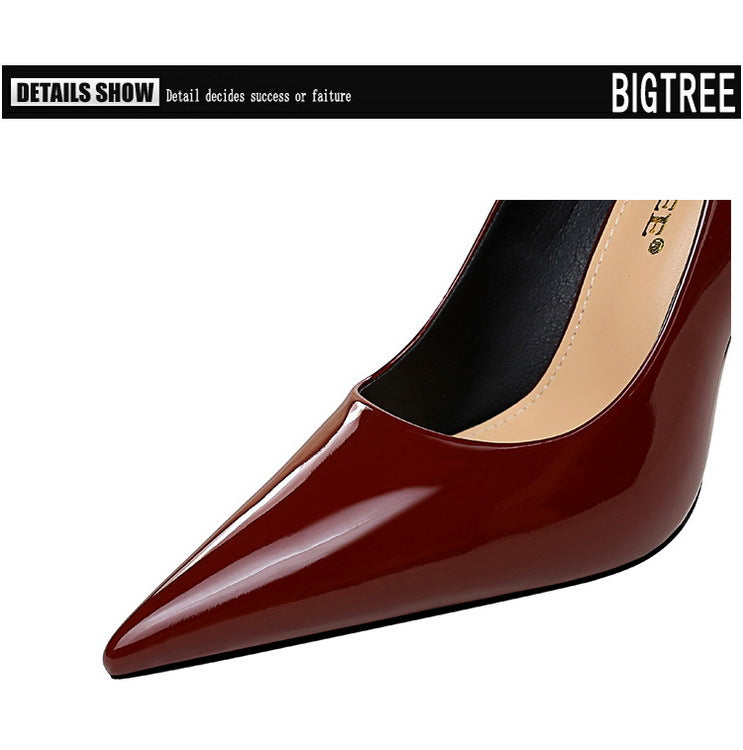 Women's Pumps Patent Leather Shoes Stiletto Heels
