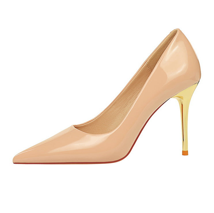 Women's Pumps Patent Leather Shoes Stiletto Heels