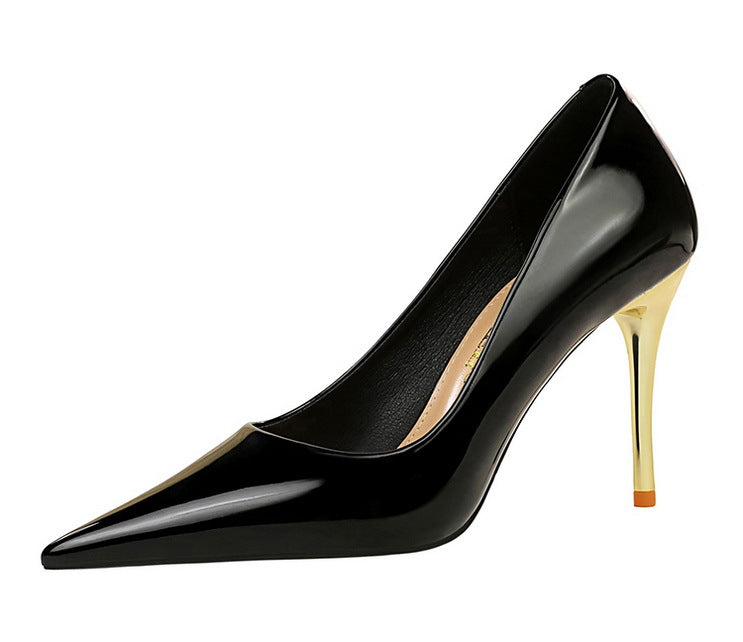 Women's Pumps Patent Leather Shoes Stiletto Heels