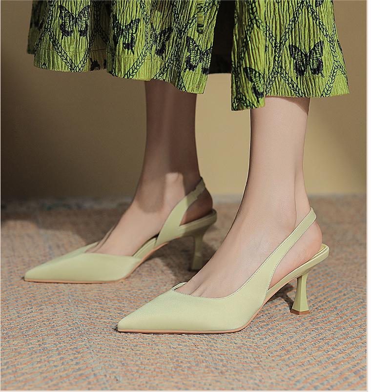 Women's Pointed Toe Thin Heel Ankle Straps Shoes