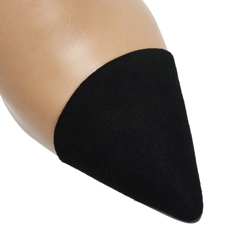 Women's Matte Leather Slipper High Heels