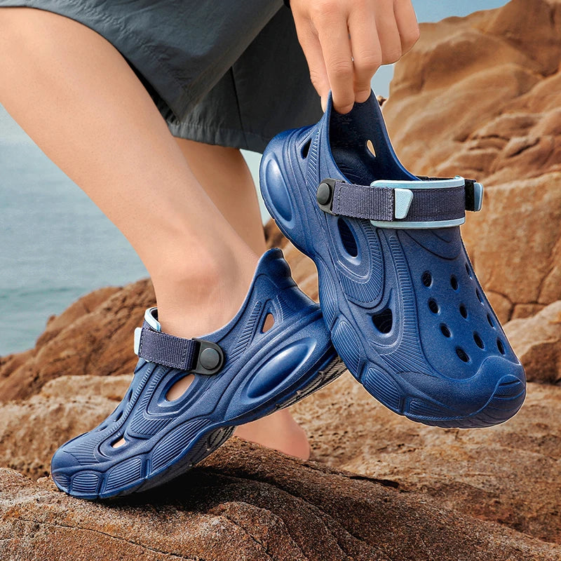 Men's Summer Sandals Platform Outdoor Quick Dry Beach Wading Clogs Water Non-Slip Shoes