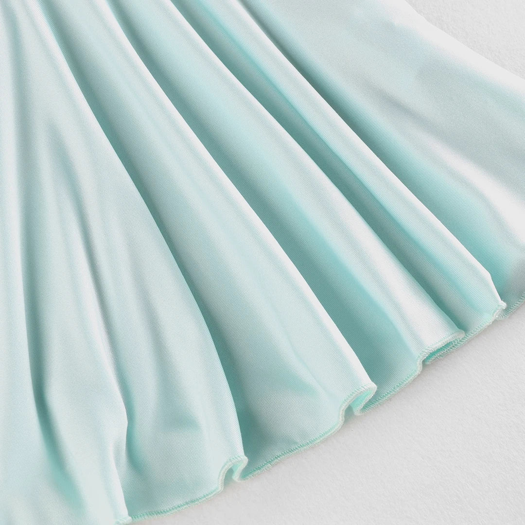Women's Flounced Edge Round-neck Sleeveless Naked Waist Irregular Swing Long Dress