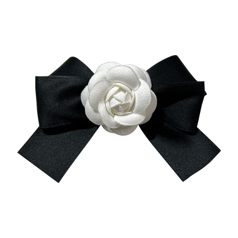 Elegant Camellia Flower Fabric Brooch - Fashion Bow Tie Pin for Women