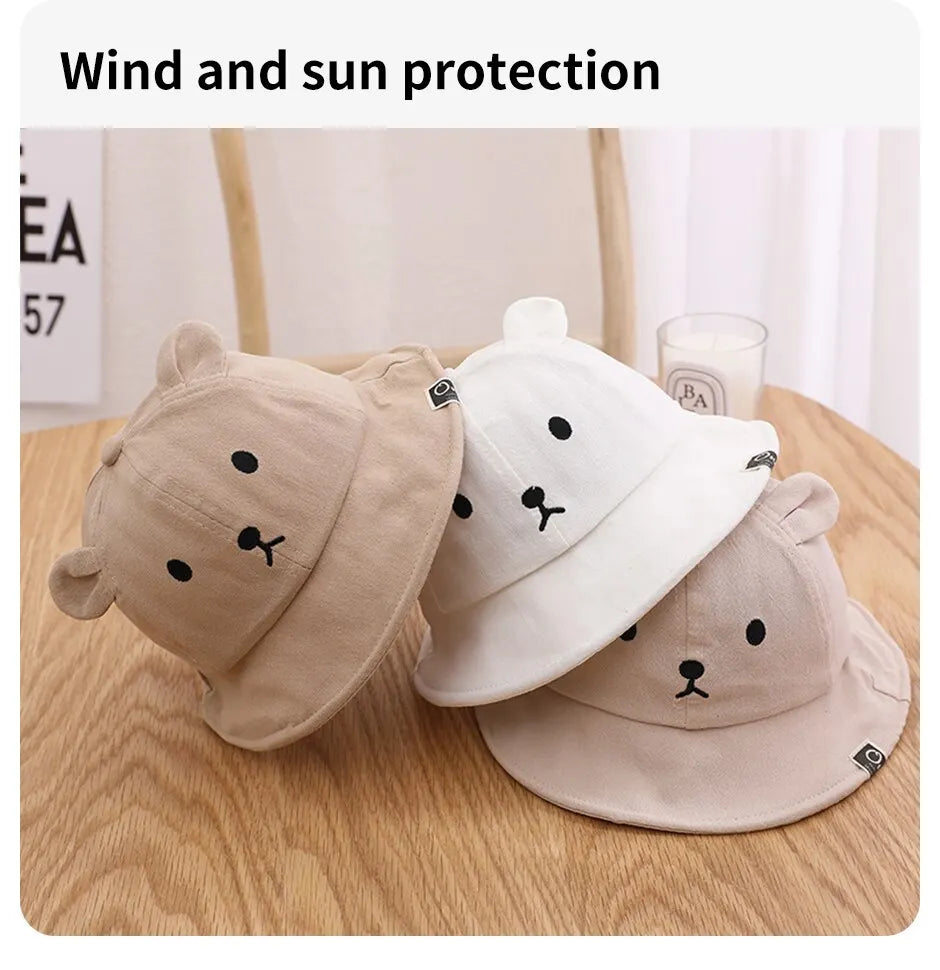 Cute Bear Baby's Bucket Hat With Ears