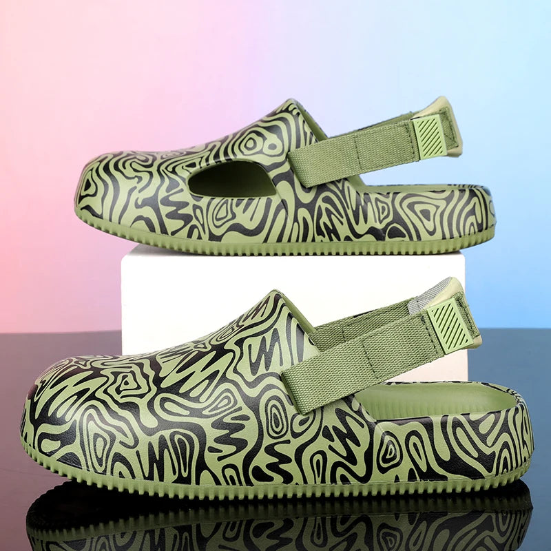 Men's Summer Slippers Outdoor Sandals Design Clogs Beach Slippers Flip Flop Casual Slides