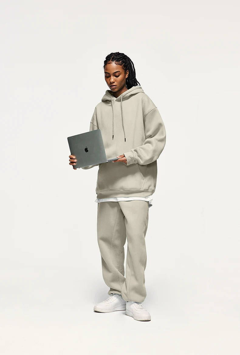 Unisex 350G Fleece Velvet Warm Hoodie