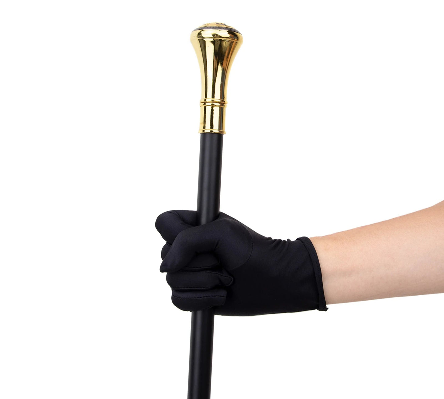 Luxury Panda Compass Walking Cane 93cm - Gold Black Decorative Gentleman's Stick