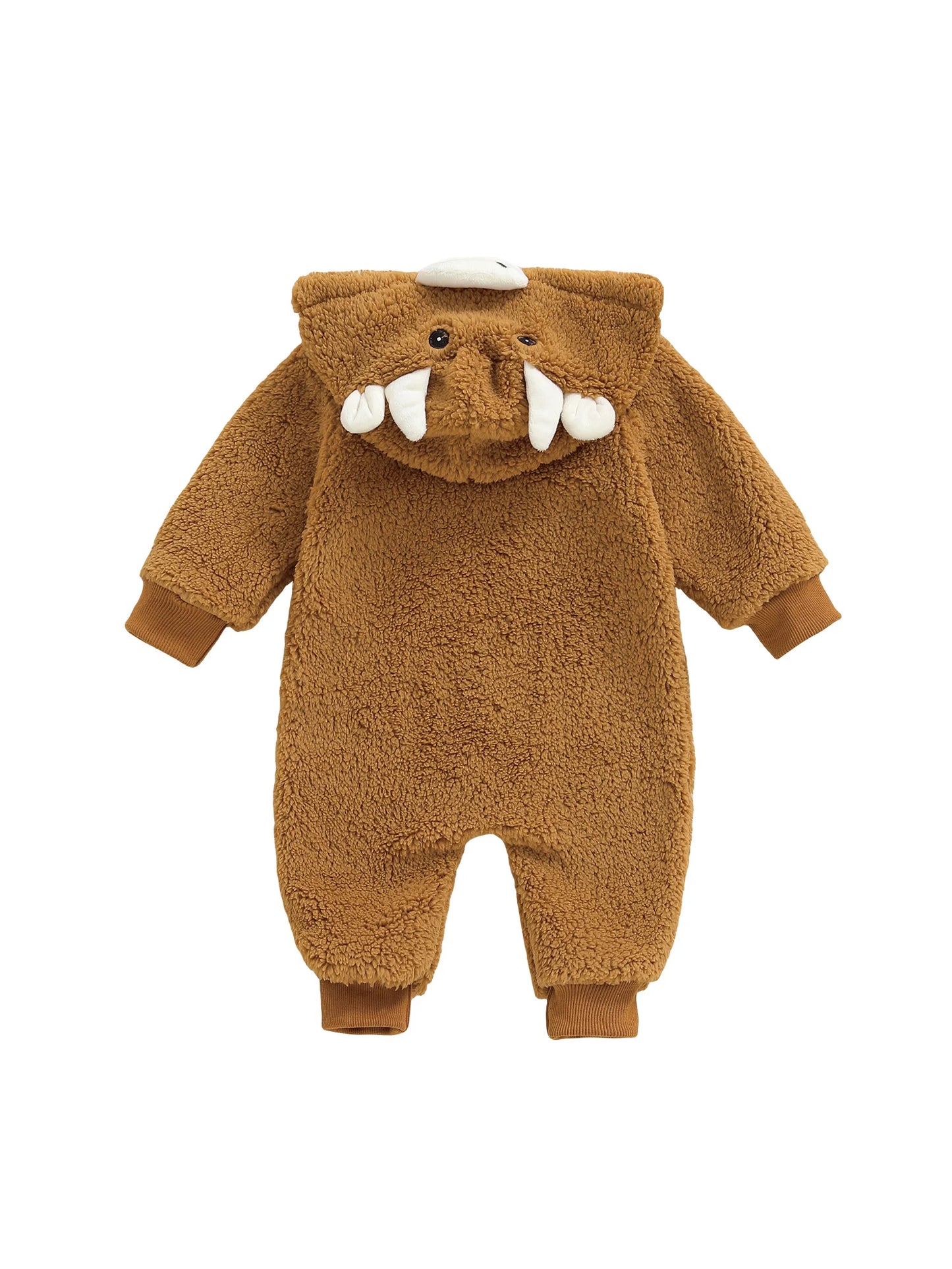 Baby Halloween Plush Hooded Jumpsuit (0-12M)